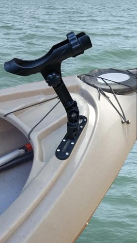 Brocraft Power Lock Rod Holder with Fishing Kayak Track Adaptor/Kayak Track Rod Holder - color: Extender