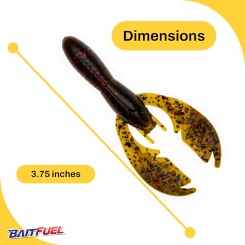 BAITFUEL Baby PACA Craw - color: Green Pumpkin Red
