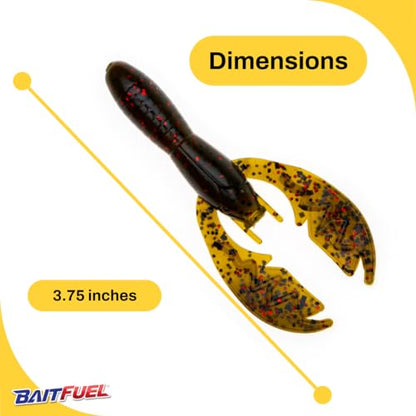 BAITFUEL Baby PACA Craw - color: Green Pumpkin Red