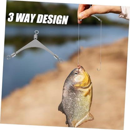 Sea Fishing Three-Prong Swivel Way Swivel Fishing Swivels Three Way Fishing Swivels Fishing - size: 6.30X4.00X0.20CM