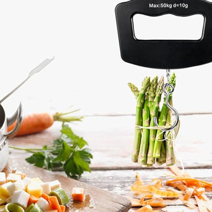 Amosfun Digital Fishing Scale Handheld Electronic Luggage Scale Portable 50kg Capacity with LCD Display for Travel and Outdoor Use