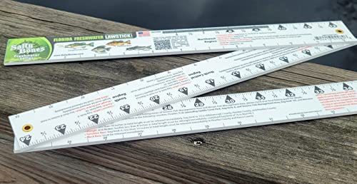 Salty Bones Florida Freshwater Lawstick - 36" Folding Fishing Ruler - Made in The USA - Updated for 2026 - Newest Version