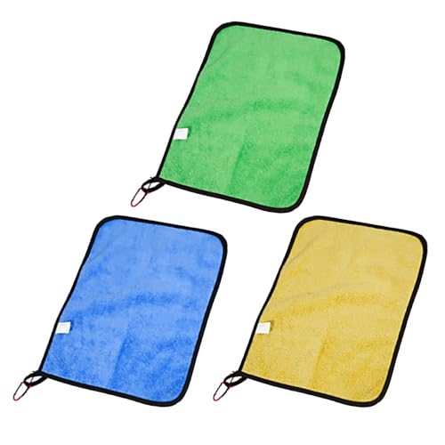 Outdoor Sports Thickening Fishing Towel Microfiber Camping Fishing Towels Wipe with Clip Hands Towel Fishing Accessories - Yellow - color: Yellow