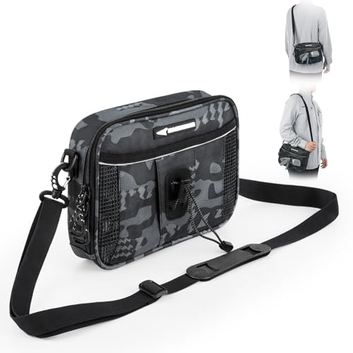 KastKing BaitSpace Detachable Bait Binder Tackle Bag – Large Clear Sleeves, Durable 900D Water-resistant Fabric, Soft Plastic Bait Storage For Hooks, Sinkers & Fishing Accessories - color: Black Camo