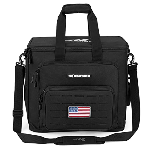 KastKing Fishing Tackle Bags - Saltwater & Freshwater Fishing Bags - Water Resistant, Padded Shoulder Strap - Gear Storage - color: Black-Large, size: Large