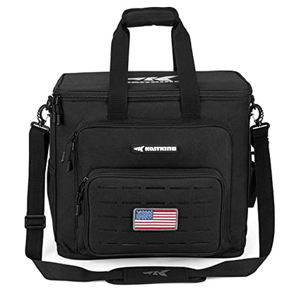 KastKing Fishing Tackle Bags - Saltwater & Freshwater Fishing Bags - Water Resistant, Padded Shoulder Strap - Gear Storage - color: Black-Large, size: Large