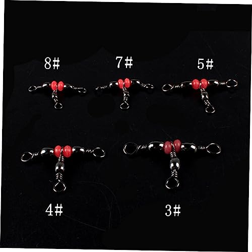 Hooks Fishing Ring Set 3-Way Swivels Sea Angling Tackle 10x3/4/5 Swivels Compact Storage