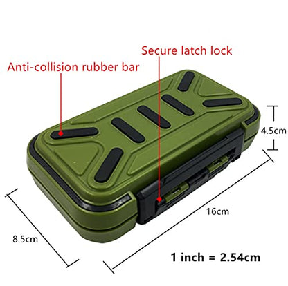 Toasis Fishing Tackle Accessory Box Small Fishing Hooks Weights Sinkers Swivel Storage Container (Olive) - color: Olive
