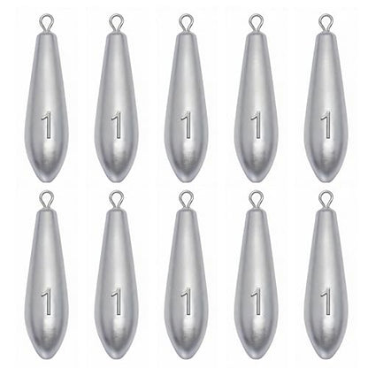 Drop Shot Fishing Weights Sinkers for Saltwater Freshwater Fishing - style: 1 Ounce-10pcs
