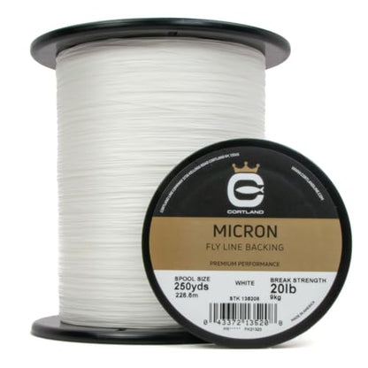 Cortland Micron Backing Fly Fishing, White 250 YDS, 30lb