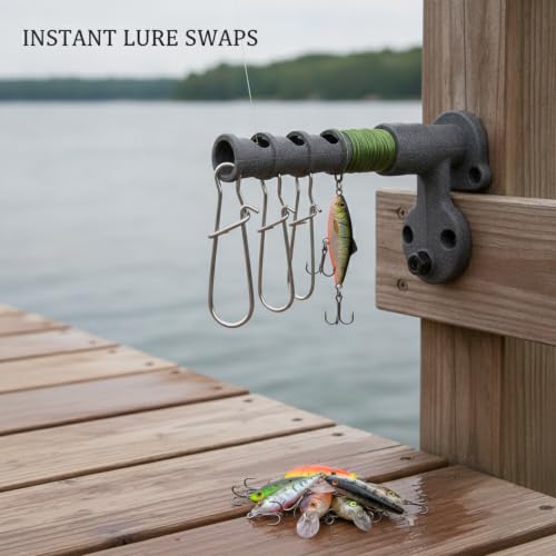 Gourd-Shape Stainless Steel Lure Snaps, Silver Finish Quick-Change Connectors for Saltwater and Freshwater Fishing Tackle (100-Pack Assorted Sizes) - size: 2.17 x 1.77 x 0.59"