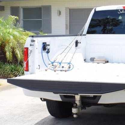 DocksLocks Fishing Rod & Reel Lock, Fishing Pole Lock for Storage, Gear, Equipment, Accessories, Rod Holder, Truck Bed, Car Rack, Piers, Boats and Marinas - size: Large (Rod diameter 23mm to 28mm)