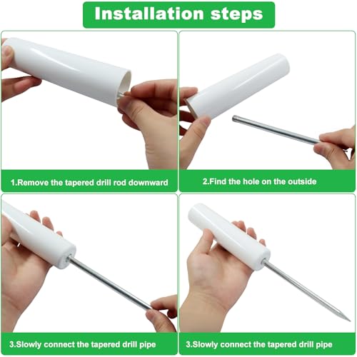 Murtenze Fishing Rod Holder, Reinforced PVC Fishing Pole Holders Ground Free Alarm Bells, Support Stand for Bank Fishing/Beach Anglers - color: White