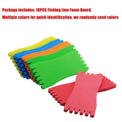 10pcs Fishing Leader Line Hook Holder,Fishing Line Foam Board Spool,Fishing Winding Board for Rigging