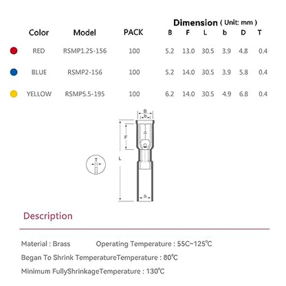 HKS 240PCS/120 Pairs Heat Shrink Bullet Connectors Kit – 22-10 AWG Male & Female Wire Terminals – Tinned Copper Crimp Connectors – Insulated Waterproof – for Automotive, Marine & Electrical Wiring - size: 10-22 AWG, style: Male&Female Bullet-240 pcs