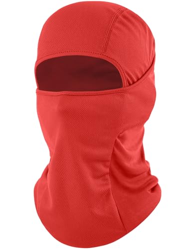 ROXUN Ski Mask Balaclava, Motorcycle Summer Cooling Breathable UV Protector - color: One Red
