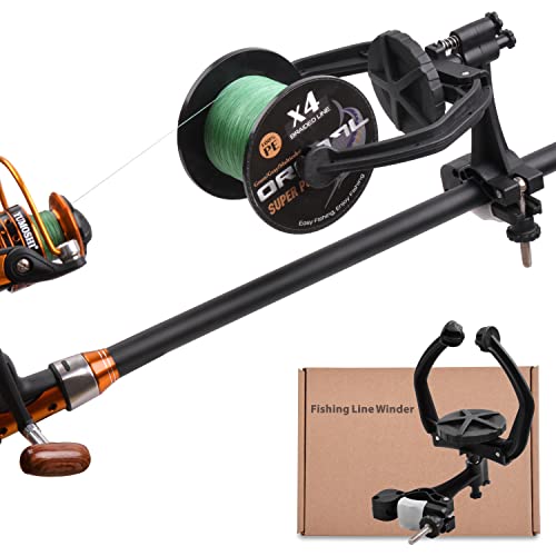 OROOTL Fishing Line Spooler Machine, Portable Fishing Reel Spooler Spooling Station Winder Spooler Braid Line Spooling Tool Men Women Gift