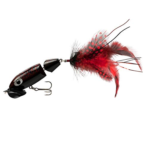 Arbogast Jointed Jitterbug 2.0 Topwater Bass Fishing Lure, 2 1/2 Inch, 3/8 Ounce - color: Black Death