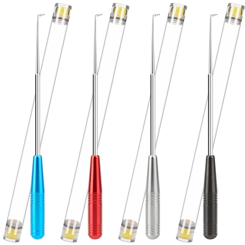 Fish Hook Remover Tool, 4PCS Fishing Hook Quick Removal Device, Fishing Gear Security Equipment Kits for Adult, Hook Extractor Accessories Tools with Storage Tube