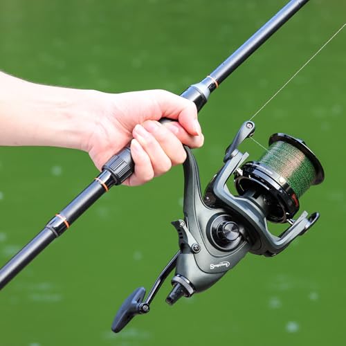 Sougayilang Saltwater Spinning Reels 10000 Series Carp Fishing Reels, CNC Aluminum Spool Fishing Reels for Saltwater Freshwater - color: ME430-12000