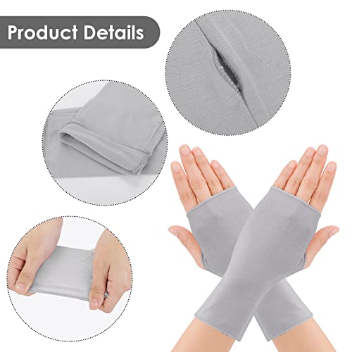 4 Pairs Sunblock Fingerless Gloves for Women UV Protection Wrist Length Gloves Lightweight Fingerless Gloves Sun Protetion