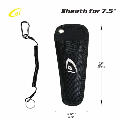danco 7.5" Aluminum Fishing Side Cutters with Sheath, Fishing Line and Wire Cutter, Saltwater Safe, Fresh/Saltwater Fishing - style: Side Cutter