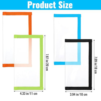 4 Pack Fishing Lure Wraps Clear Fishing Bait Wraps Lure Covers Wrap Hook Protector PVC Binder Protects Organizes Lures Secure Protectors Holder Storage in 2 Sizes for Various Lures