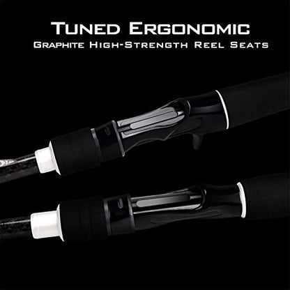 KastKing Perigee II Spinning & Casting Fishing Rods, Fuji O-Ring Line Guides, 24 Ton Carbon Fiber Casting and Spinning Rods - Two Pieces,Twin-Tip Rods - size: 7'0"- M& MH- Fast (2 Pcs+ Extra Tip), style: Spin