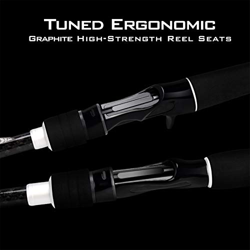 KastKing Perigee II Spinning & Casting Fishing Rods, Fuji O-Ring Line Guides, 24 Ton Carbon Fiber Casting and Spinning Rods - Two Pieces,Twin-Tip Rods - size: 7'0"- Ml& M- Fast (2 Pcs+ Extra Tip), style: Spin