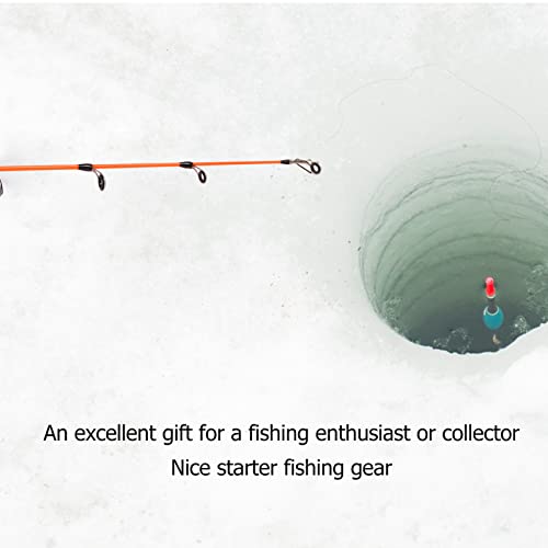 50cm Mini Ice Fishing Rod Short Portable FRP Ice Fishing Pole Portable Fishing Rod with EVA Anti Slip Handle
