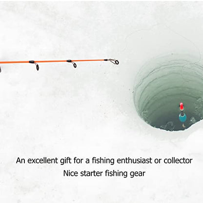 50cm Mini Ice Fishing Rod Short Portable FRP Ice Fishing Pole Portable Fishing Rod with EVA Anti Slip Handle