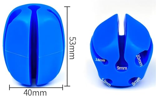 10Pcs Silicone Fishing Rod Holder Straps, 5 Hole Portable Fishing Rod Fixed Ball, Rubber Fishing Pole Clips Fly Fishing Accessories - color: Blue