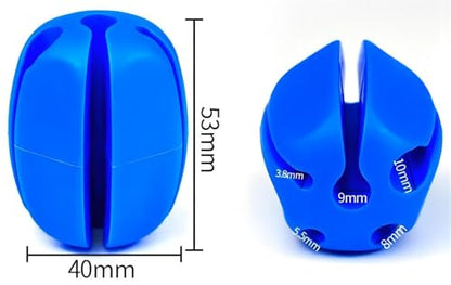 10Pcs Silicone Fishing Rod Holder Straps, 5 Hole Portable Fishing Rod Fixed Ball, Rubber Fishing Pole Clips Fly Fishing Accessories - color: Blue