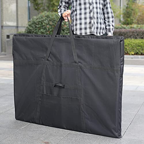 JJRING Extra Large Dacron Waterproof Light Weight Art Portfolio Tote Bag, 37'' x 49'' for 36'' x 48'' Black Carrying Storage Case For Poster, Sketching, and Drawing - size: 36''*48''