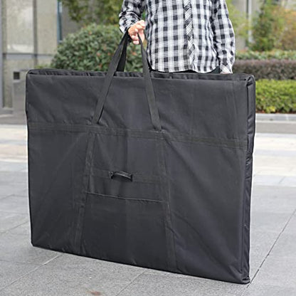 JJRING Extra Large Dacron Waterproof Light Weight Art Portfolio Tote Bag, 37'' x 49'' for 36'' x 48'' Black Carrying Storage Case For Poster, Sketching, and Drawing - size: 36''*48''