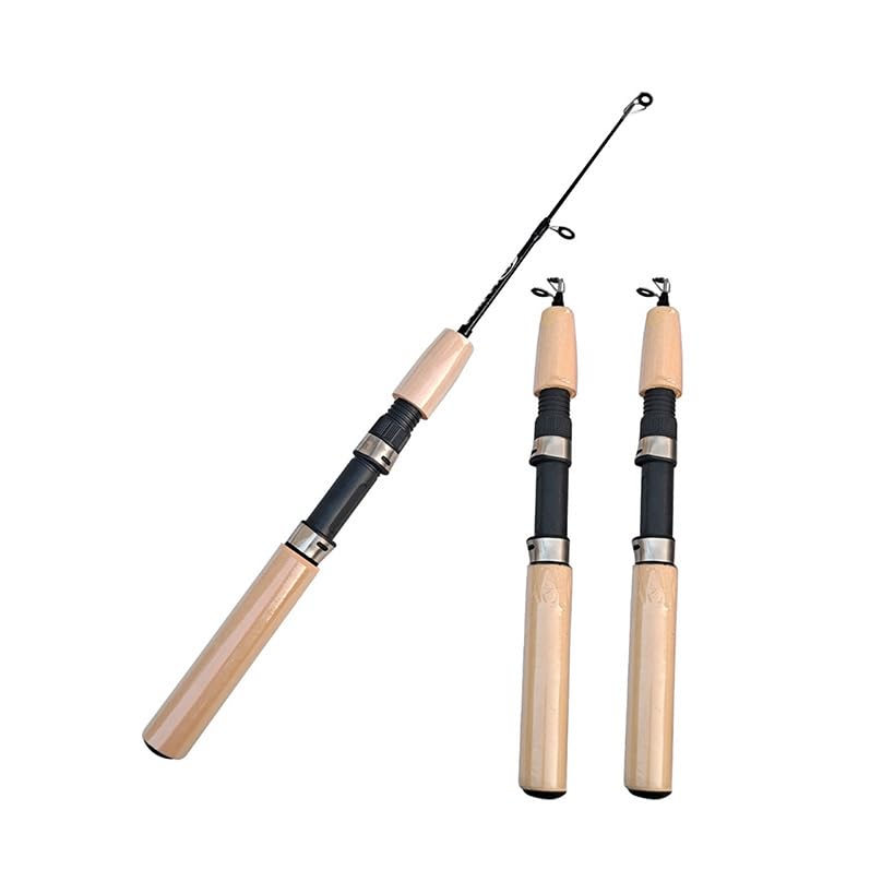 LCE Fishing Rod,Winter Fishing Rods Ice Fishing Rods Pen Pole Lures Fishing Tackle Spinning Casting Hard Rod Without Reel Useful and Practical Fishing Rod and Reel Combos Hunting and Fishing (75cm)