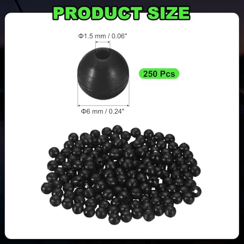 Fishing Beads, Plastic Round Hard Bait Egg Lure Rig Freshwater Saltwater for Fishing Rigs for Catfish Rig Outdoor Tackle Tool - size: 6mm