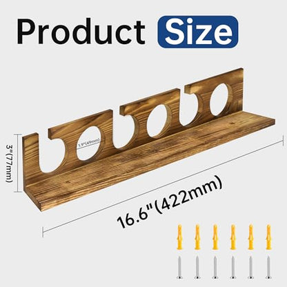 Wood Fishing Rod Holders, Fishing Rod Rack for Wall or Ceiling Mounted Fishing Pole Holders Up to 6 Fishing Rod Storage, Fishing Pole Rack for Garage Organization