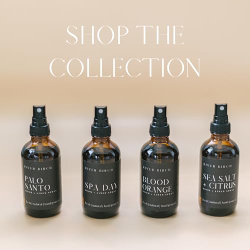 River Birch Luxury Linen and Room Spray - Tobacco Vanilla Home Signature Scent - Room Fragrance Spray - Fragrant Fresh Linen Air Freshener For Bedding - Handmade in Texas - 4 oz Glass Amber Bottle - color: Tobacco Vanilla