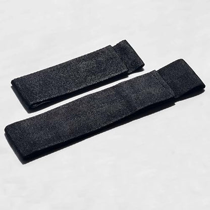 12760-7 Fishing Rod Holder Straps for Boat Deck, Black | Secures 5 Rods, 28.35-In Handle Strap, 18.5-In Tip Strap, Stainless Steel Hardware
