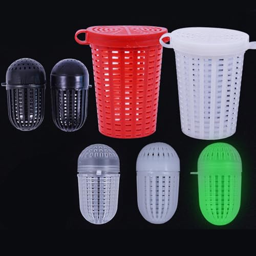 5Pcs Fishing Baits Cage Fish Baits Feeder Basket Holder Baits Bucket Swim Feeder Basket Fishing Tool Enduring