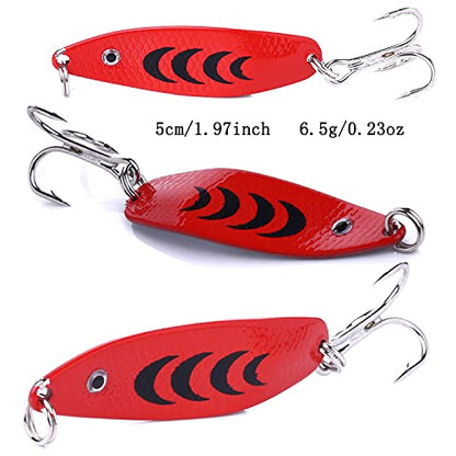 Fishing Jigs Saltwater Fishing Lures with Assist Hook Treble Hook, Jigging Lures Slow Vertical Jigs, Fishing Jigs Saltwater for Bass Tuna Salmon Sailfish Trout Grouper Snapper, 5pcs with Box - color: B:1.97in/0.23oz/5pcs