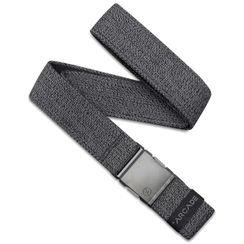 Arcade Belts A2 Unisex Adventure Belt: Heavy Duty Stretch, Metal Free Buckle - color: Atlas - Heather Black, size: Standard (Up to 40"); 1.5" Wide