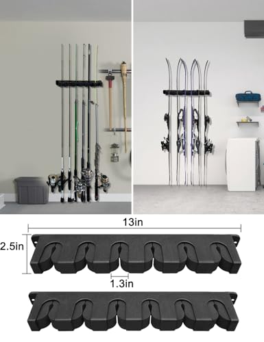 NebulaEdge Magnetic Fishing Rod Holders,for Car&Garage Portable Holder | (2 Pcs) Vertical & Horizontal Installation,Strong Magnetic, for Truck Stable Placement, Garage Ceiling Storage