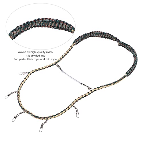 KIMISS Fly Fishing Lanyard, Necklace with Tippet Holder and Multi Clips, Convenient Tool for Holding Various Fly Fishing Gadgets and Accessories