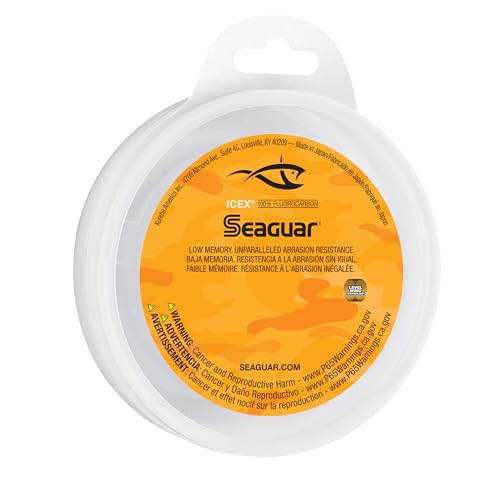 Seaguar IceX 100% Fluorocarbon Fishing Line, Abrasion Resistance, Made for Hard Water - size: 8 lb test (50 yds)