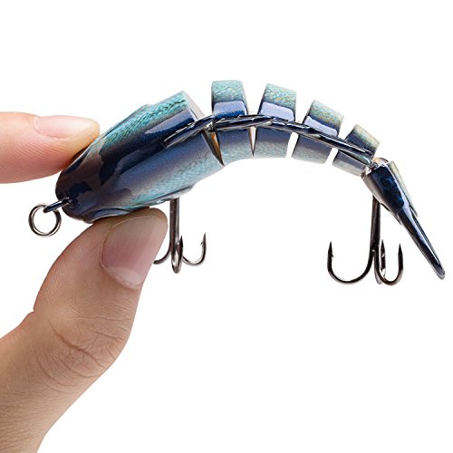 BASSDASH SwimPanfish Multi Jointed Panfish Bluegill Swimbaits Hard Topwater Bass Lures Fishing Lure Crank Saltwater 3.5in/0.85oz - color: Redbreast Sunfish