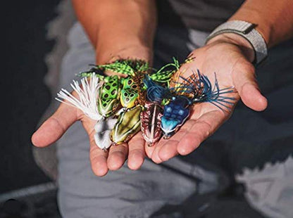 Scum Frog Trophy Series Topwater Bass Fishing Hollow Body Frog Lure with Weedless Hooks - color: Shameless Shad, size: 5/8 Ounce