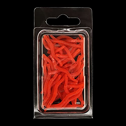 Lures Baits Soft Artificial Earthworm Freshwater Saltwater Bass Soft Lures Fishing Accessories Lifelike-Fake Bloodworm-grub - color: 10cm20 packs