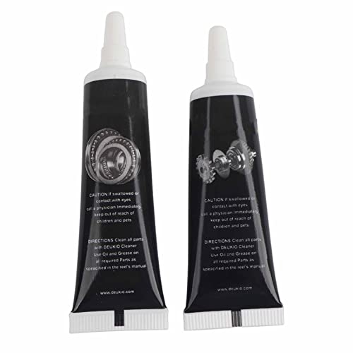 ZJchao Fishing Reel Maintenance Kit Premium Lubricant Oil and Grease Set for Spinning Reel Low Profile Waterproof Anti Rust Fishing Accessories Blue Black 10g Oil 10g Grease - color: Black